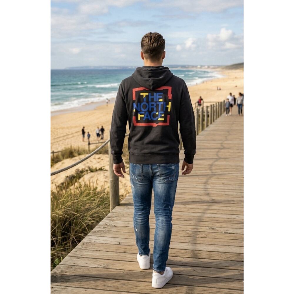 The North Face Pulsation Hoodie Black Glitch Logo Streetwear Gorpcore Men Small